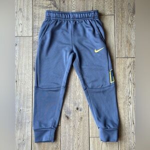 Nike Gray with Yellow Dri Fit Joggers size 5